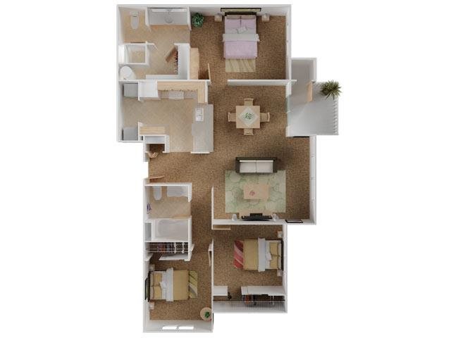 WA_SpokaneValley_VillageonBroadway_3 Bedroom_2 Bathroom_FloorPlan WA_SpokaneValley_VillageonBroadway_3 Bedroom_2 Bathroom_FloorPlan